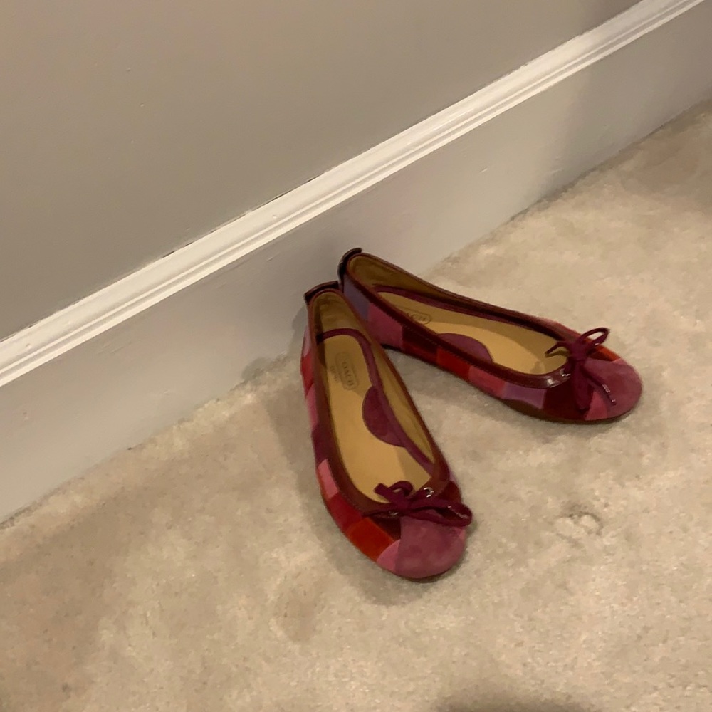 Women’s Coach “JENILEE” Suede Ballet Slides Size 7.5